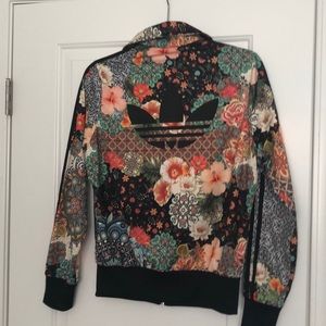 Adidas floral track jacket